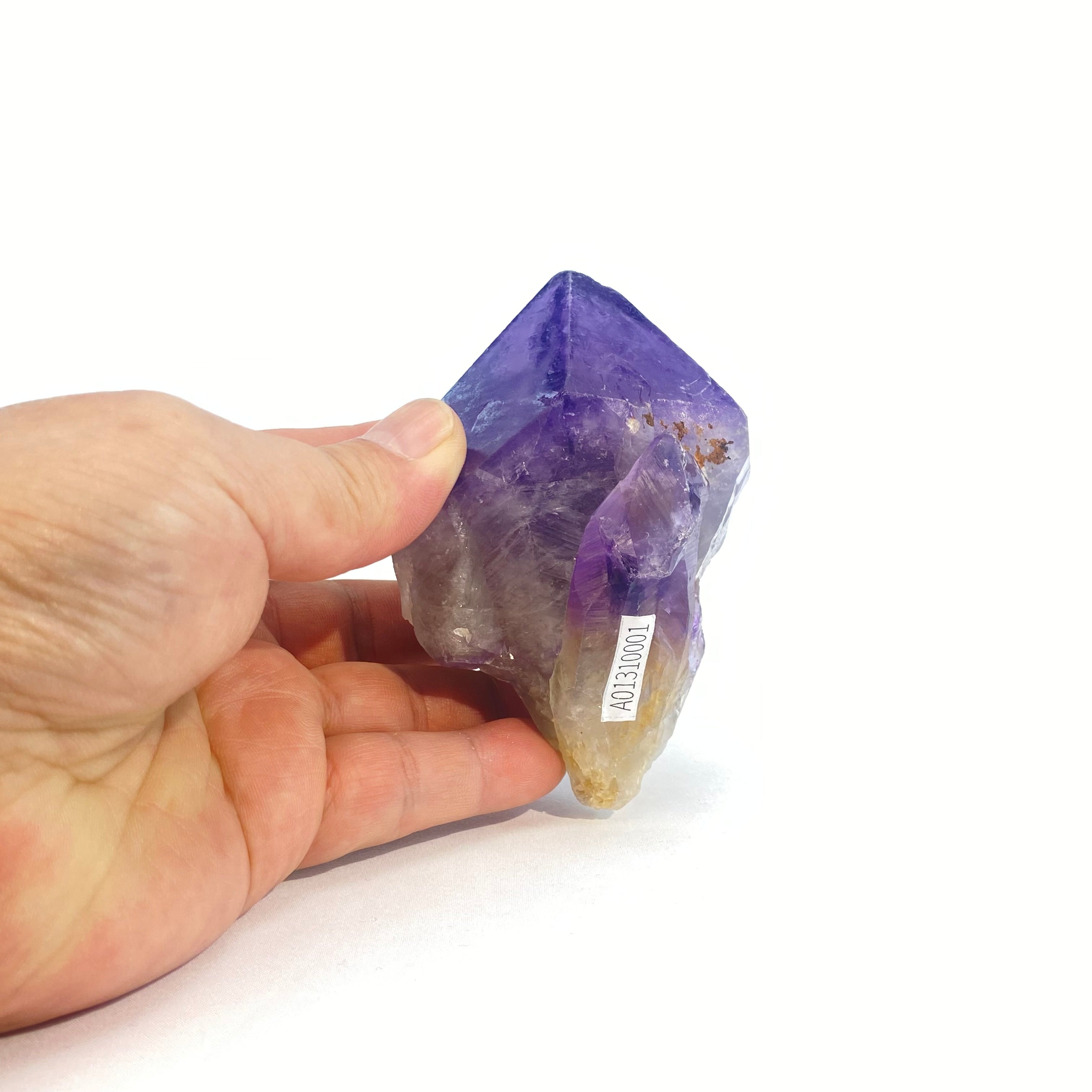 天然大晶牙紫晶柱原礦